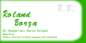 roland borza business card